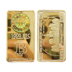 Load image into Gallery viewer, Trump 1000 Bitcoins Gold Bar