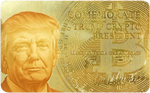 Load image into Gallery viewer, Commemorate Trump Crypto President Gold Card