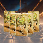 Load image into Gallery viewer, Trump 1000 Bitcoins Gold Bar
