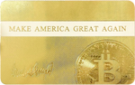Load image into Gallery viewer, Commemorate Trump Crypto President Gold Card
