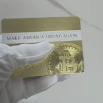 Load image into Gallery viewer, Commemorate Trump Crypto President Gold Card
